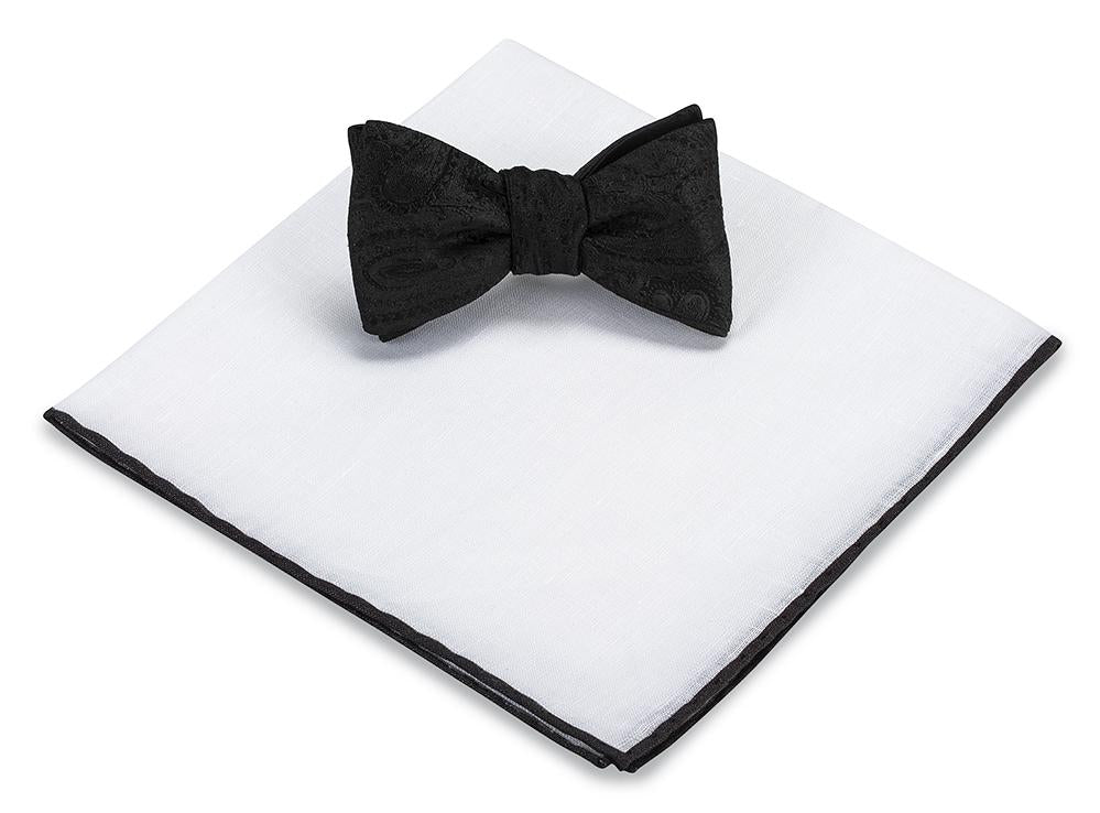 bow tie and pocket square set