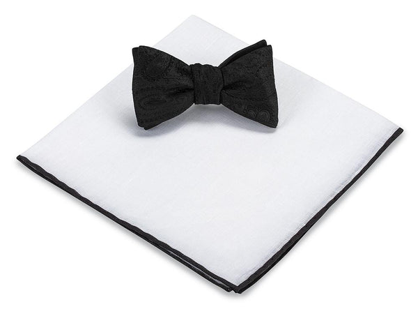 bow tie and pocket square set