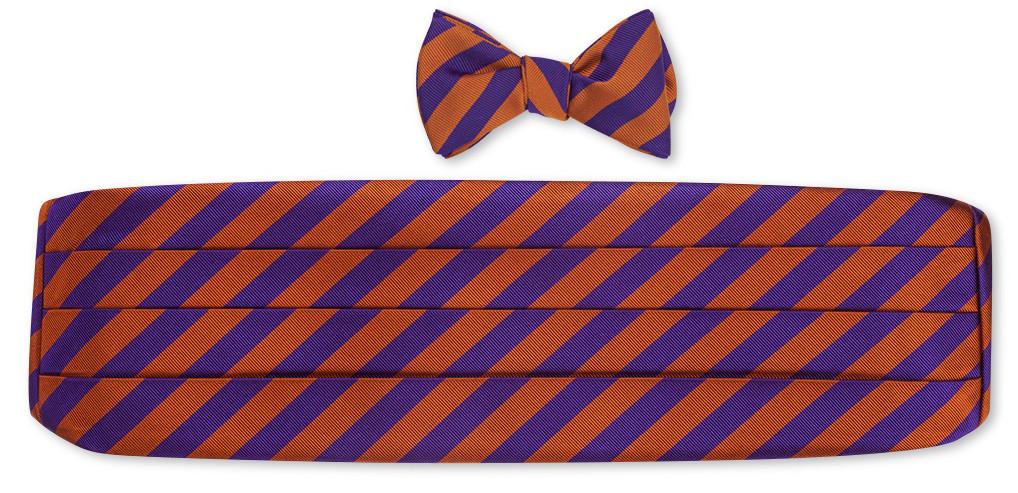 clemson bow tie and cummerbund sets