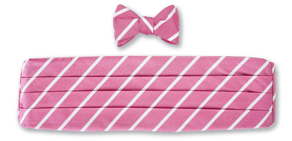 pink cummerbund set