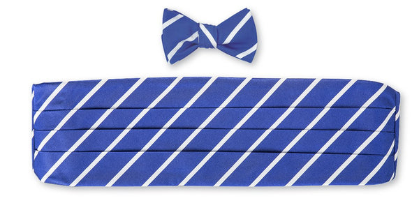 blue cummerbund set