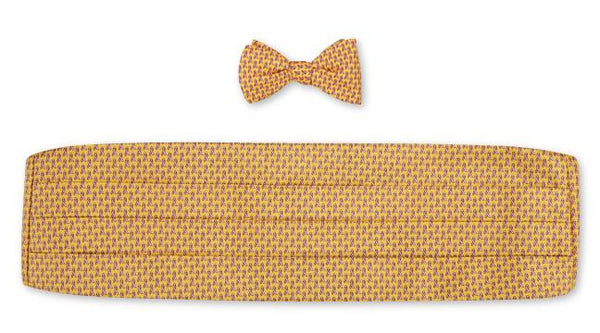 silk bow tie and cummerbund sets