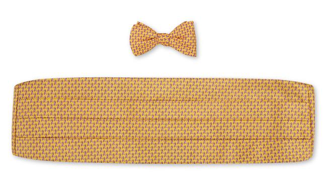 silk bow tie and cummerbund sets