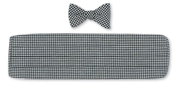 cotton bow tie and cummerbund sets