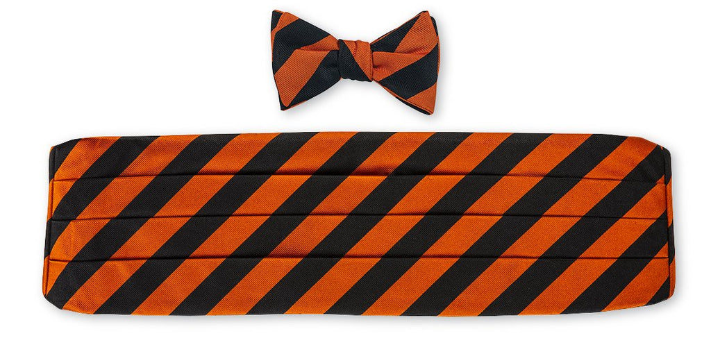 stripe cummerbund set