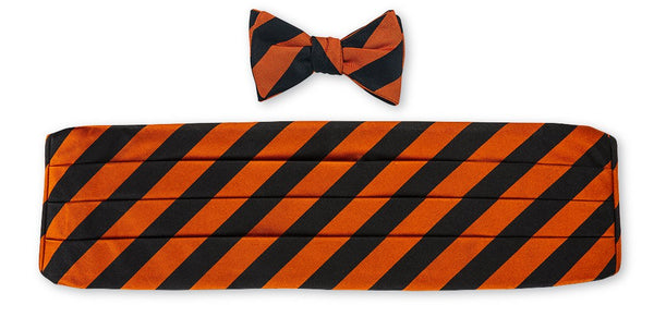 stripe cummerbund set