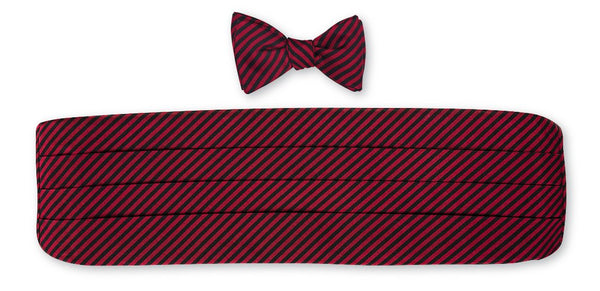 stripe cummerbund set