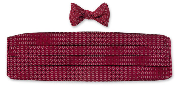 red bow tie and cummerbund sets