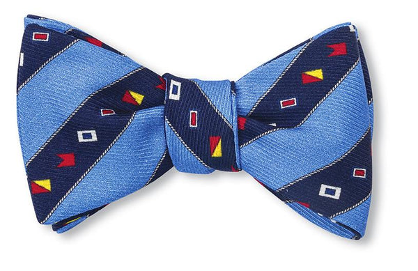 blue nautical flags bow tie
