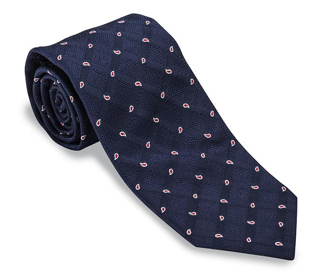 Navy Grenadine Vernsdale Pine Necktie - F4104