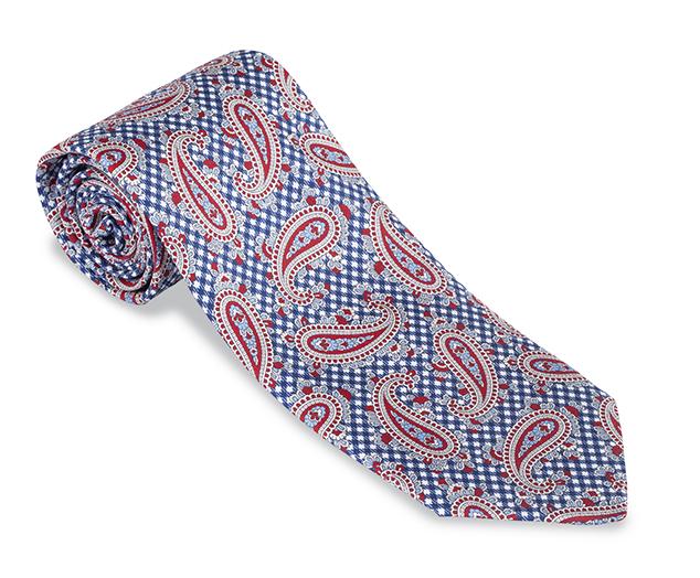 Navy Virginia Paisley Necktie - F4358