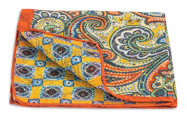 peach pocket square