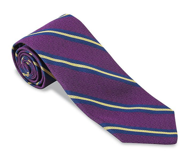 Purple Balson Stripes Necktie - F4529