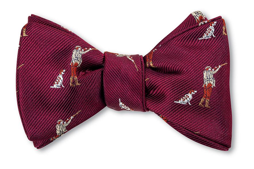 burgundy bow tie