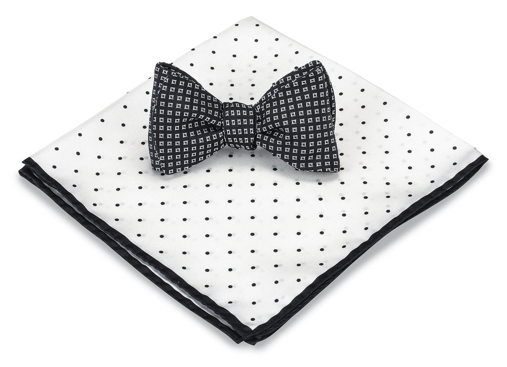 bow tie and pocket square set