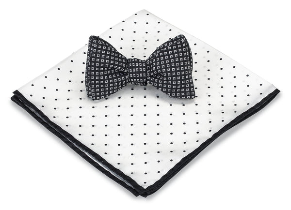 bow tie and pocket square set