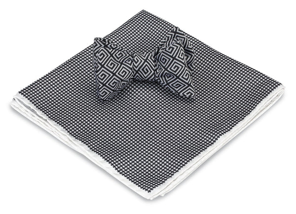 bow tie and pocket square set